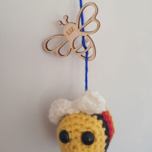 Wooden Bee And Crochet Bee