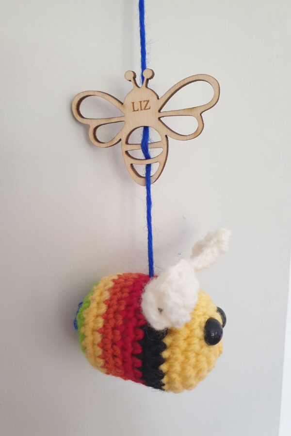 Wooden Bee And Unity Crochet Bee