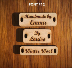 Rectangular Tag Font 12