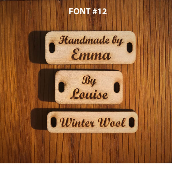 Rectangular Tag Font 12