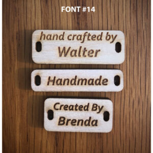 Rectangular Tag Font 14