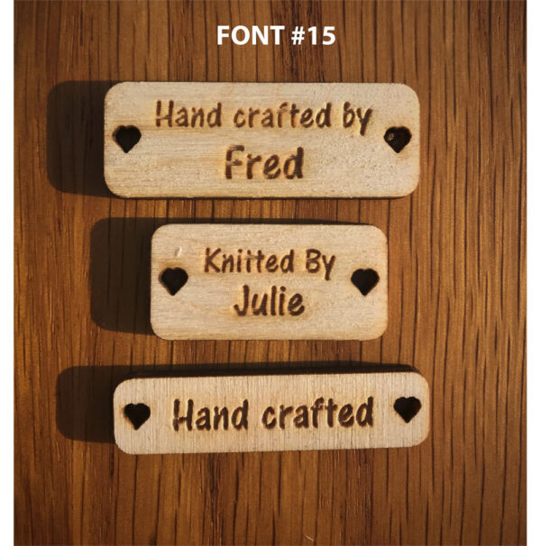 Rectangular Tag Font 15