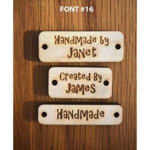 Rectangular Tag Font 16