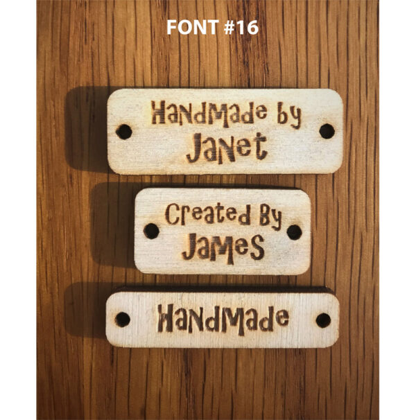 Rectangular Tag Font 16