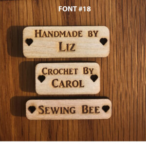 Rectangular Tag Font 18