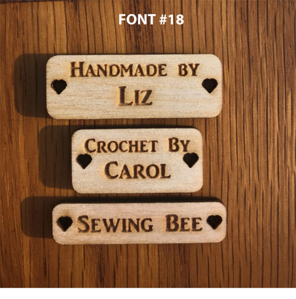 Rectangular Tag Font 18