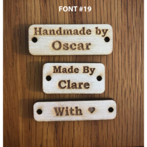 Rectangular Tag Font 19