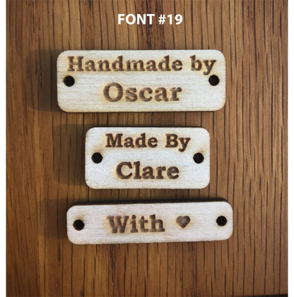 Rectangular Tag Font 19