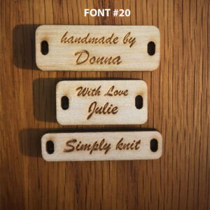 Rectangular Tag Font 20