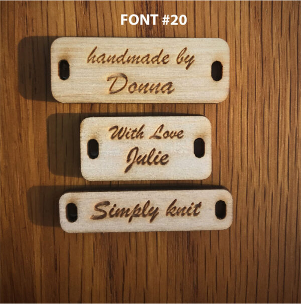 Rectangular Tag Font 20