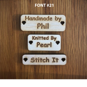 Rectangular Tag Font 21