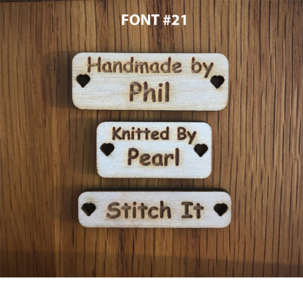 Rectangular Tag Font 21
