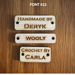 Rectangular Tag Font 22