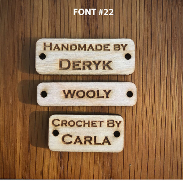 Rectangular Tag Font 22