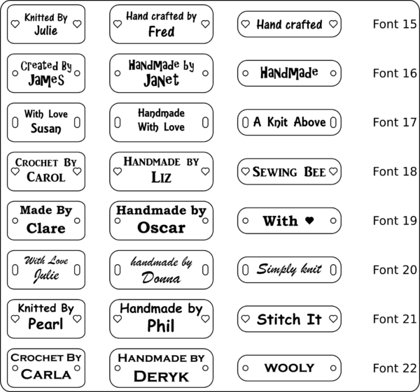 Font List (Part 3)