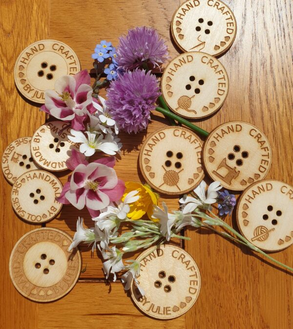 Circular Wooden Crafting Buttons