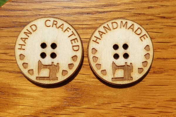 Circular Wooden Crafting Buttons - Image 2