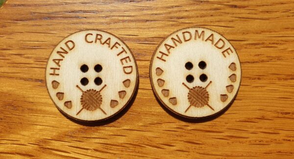 Circular Wooden Crafting Buttons - Image 3