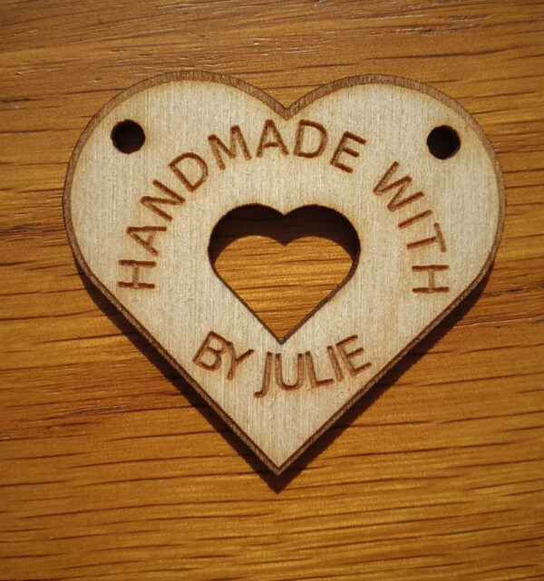 Personalised Wooden Heart With Cut Out