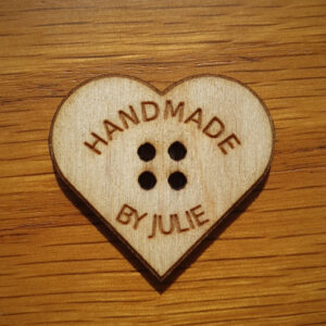 Personalised Heart Shaped Button