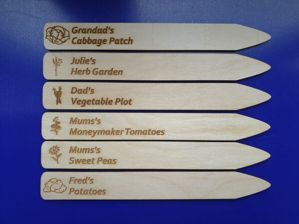 Personalised Oak "Lollipop" Plant Tags - Image 9