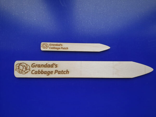 Personalised Oak "Lollipop" Plant Tags - Image 3