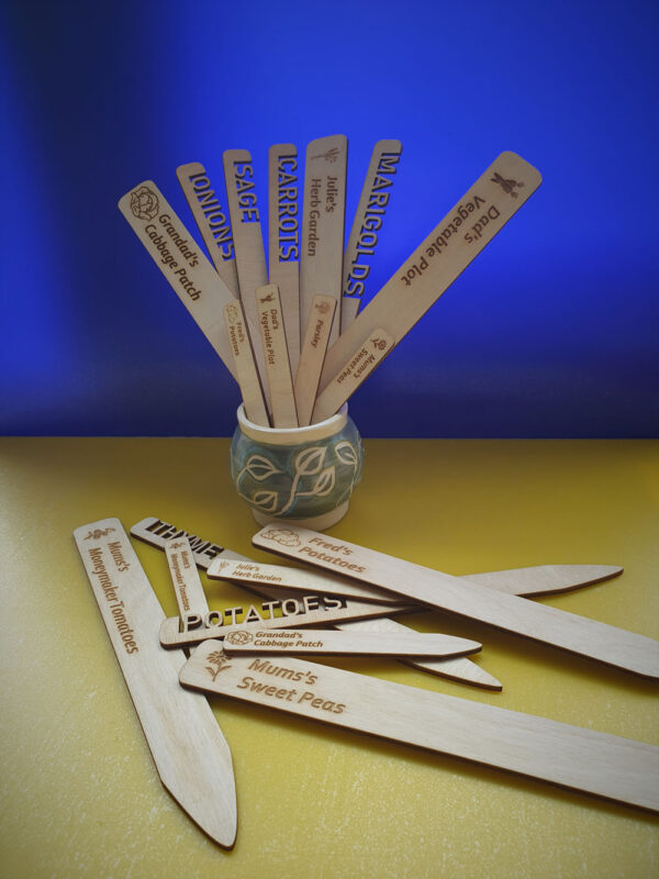 Personalised Oak "Lollipop" Plant Tags - Image 6