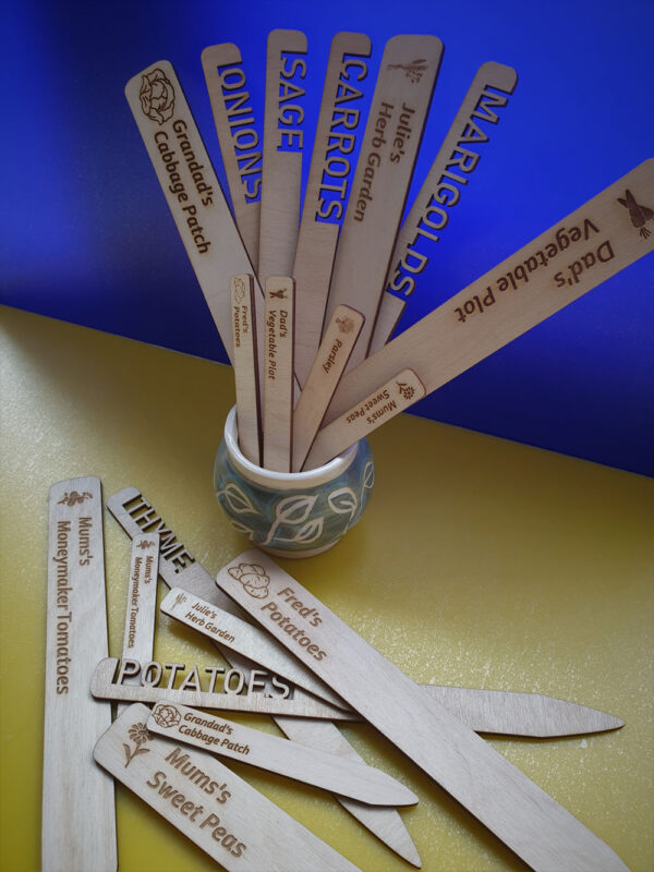 Personalised Oak "Lollipop" Plant Tags - Image 7