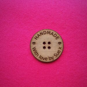Handmade Walnut Circular Button 3cm