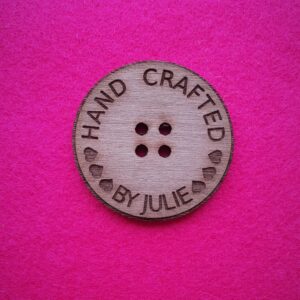 Hand Crafted Walnut Circular Button 4cm
