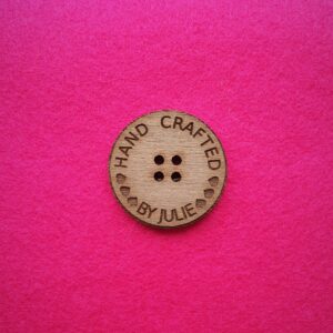 Hand Crafted Walnut Circular Button 3cm