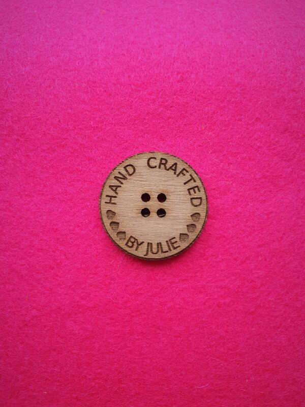 Hand Crafted Walnut Circular Button 3cm
