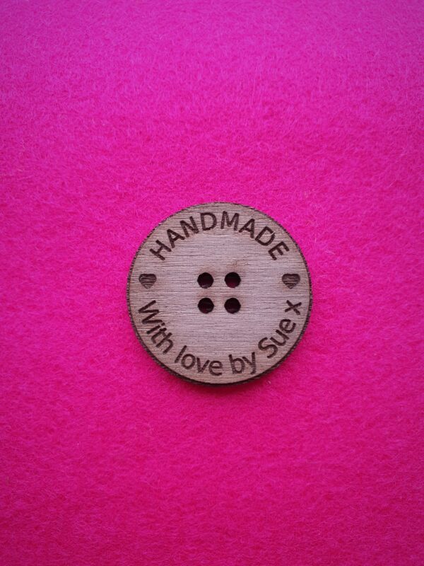 Handmade Walnut Circular Button 4cm