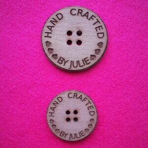 Hand Crafted Walnut Circular Button Both Sizes