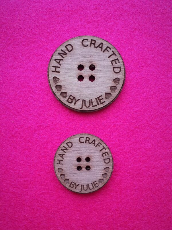 Hand Crafted Walnut Circular Button Both Sizes