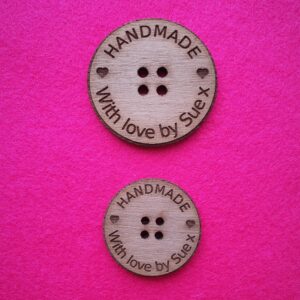 Handmade Walnut Circular Button Both Sizes