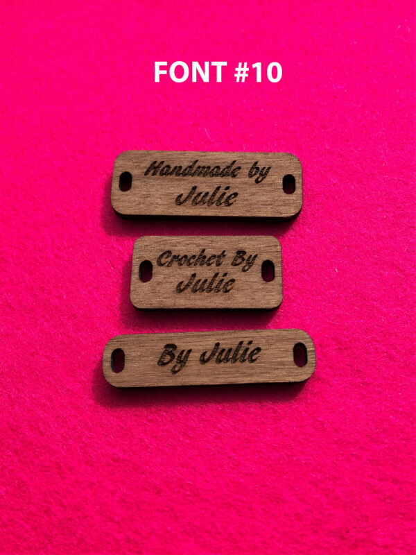 Rectangular Walnut Button Font #10