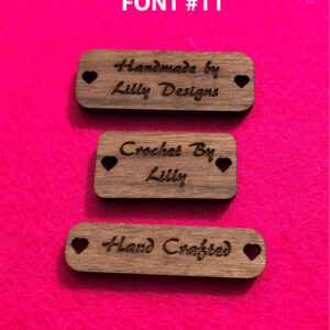 Rectangular Walnut Button Font #11