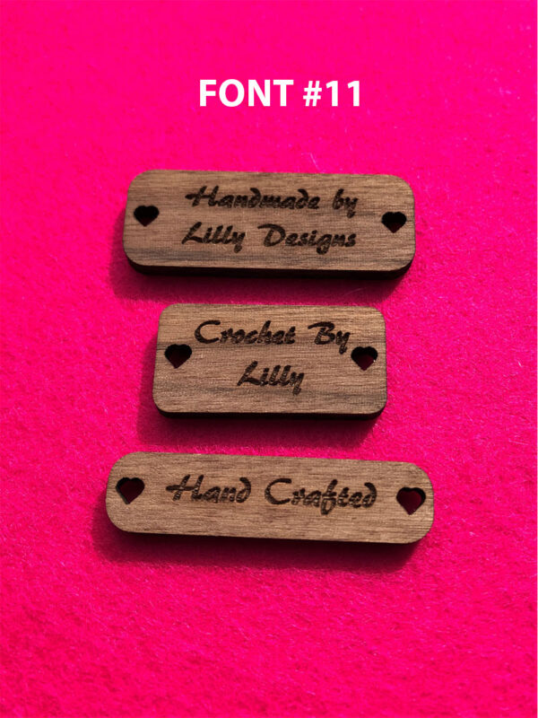 Rectangular Walnut Button Font #11