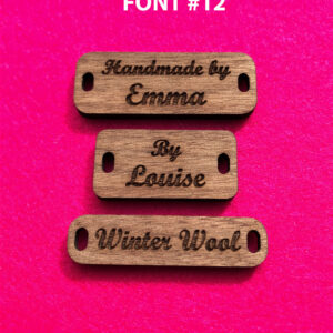 Rectangular Walnut Button Font #12