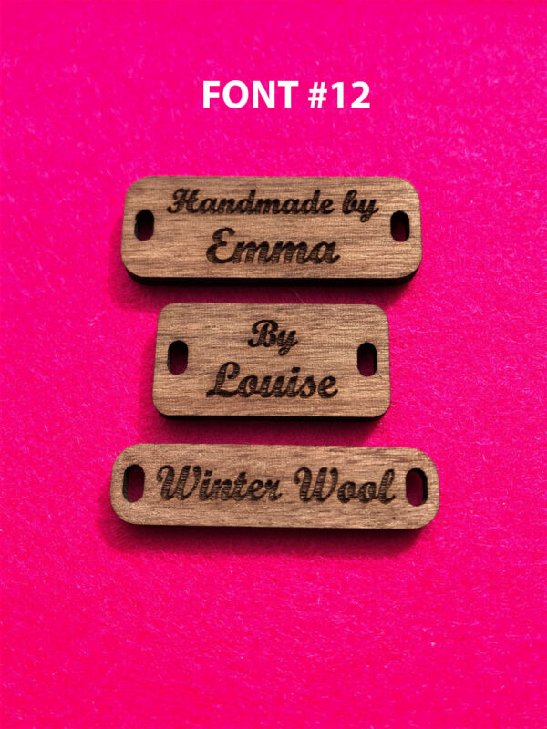 Rectangular Walnut Button Font #12