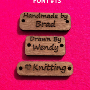 Rectangular Walnut Button Font #13