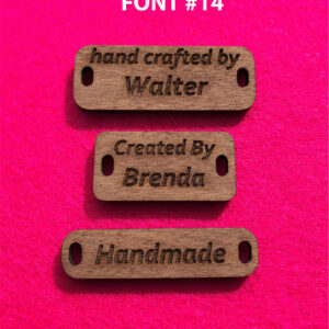 Rectangular Walnut Button Font #14