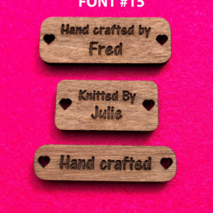 Rectangular Walnut Button Font #15