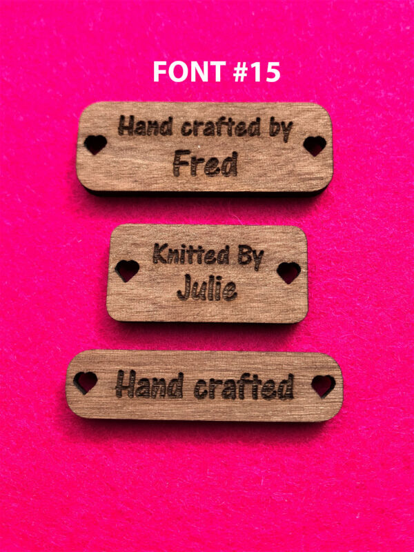 Rectangular Walnut Button Font #15