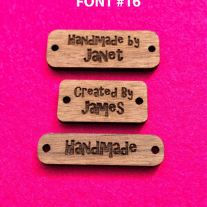 Rectangular Walnut Button Font #16