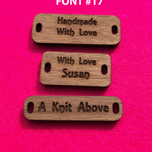 Rectangular Walnut Button Font #17
