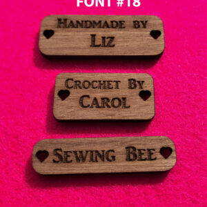Rectangular Walnut Button Font #18