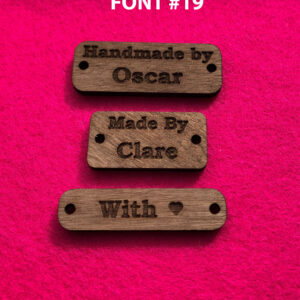 Rectangular Walnut Button Font #19
