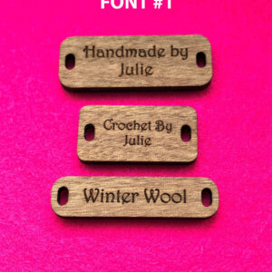 Rectangular Walnut Button Font #1